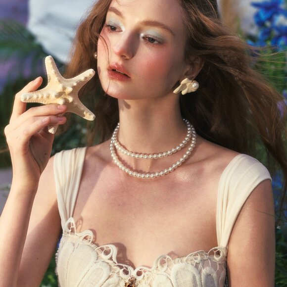 Sirencore Pearl Fringe Mermaid MiNI Gown /Maxi Dress - Picture 3 of 16